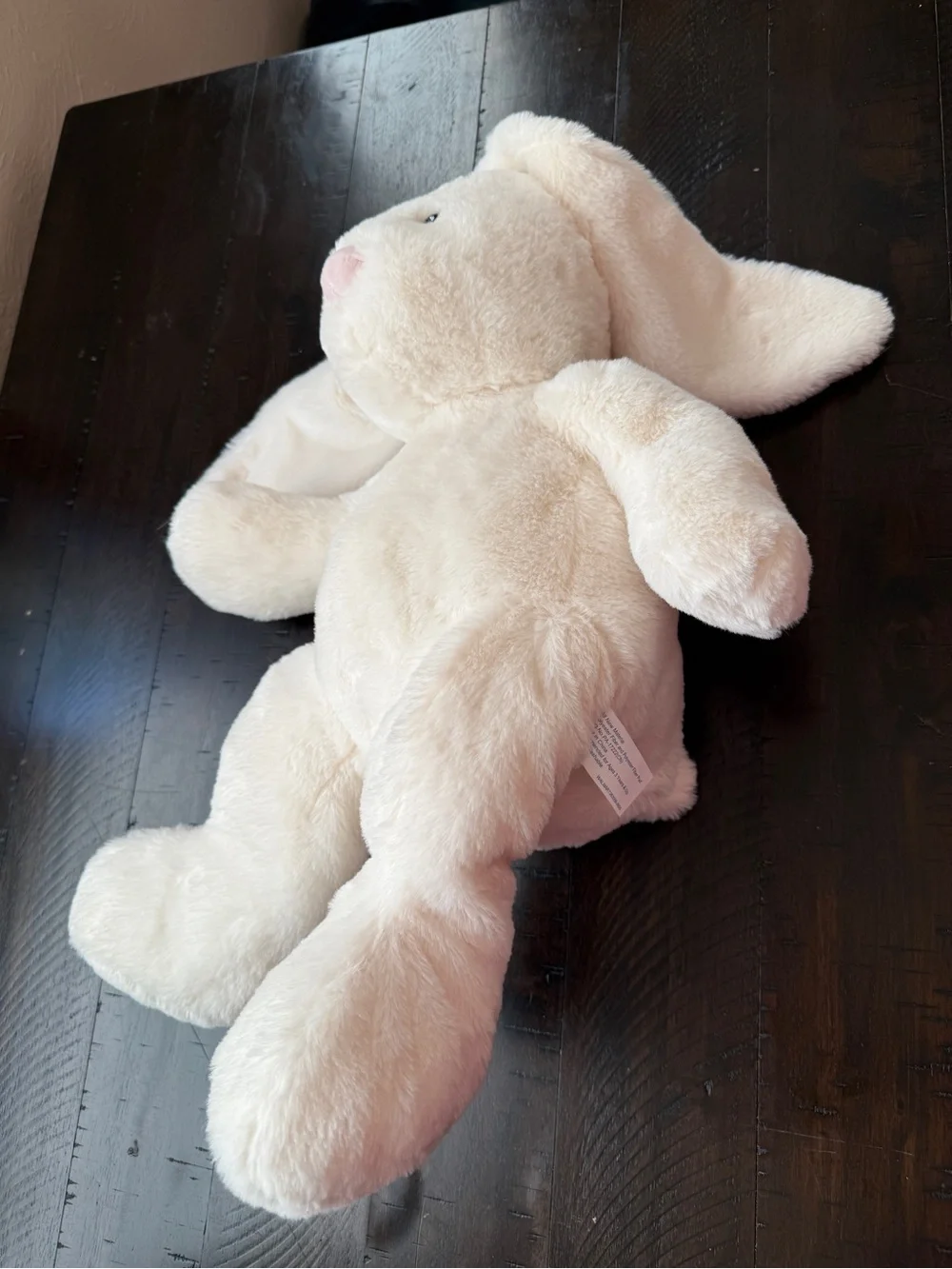 NWT Plush Cream Long Ears Large Bunny Stuffed Animal - Soft Cuddly Kids Toy